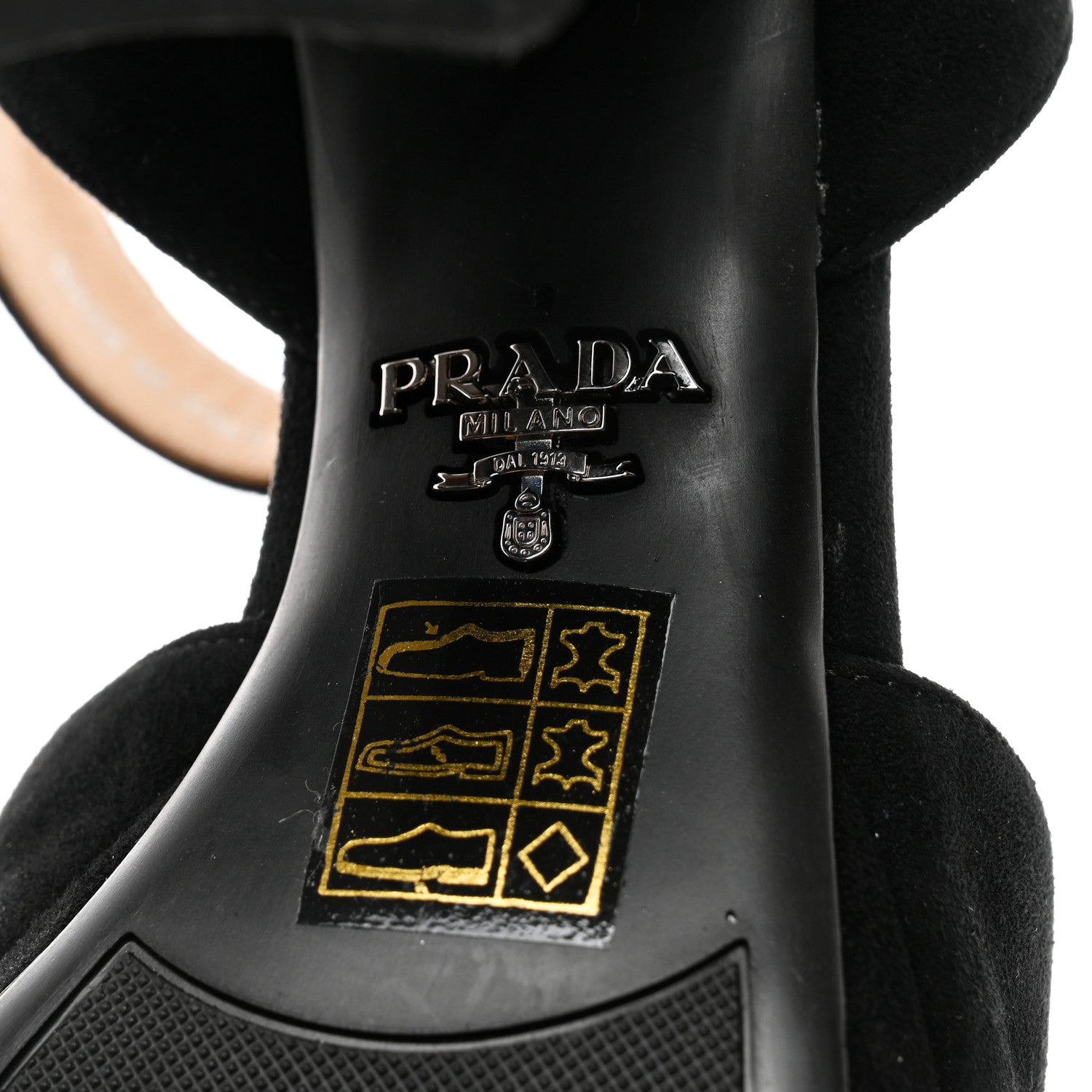 Prada Suede Platform Sandals 35 Black 8 of 8