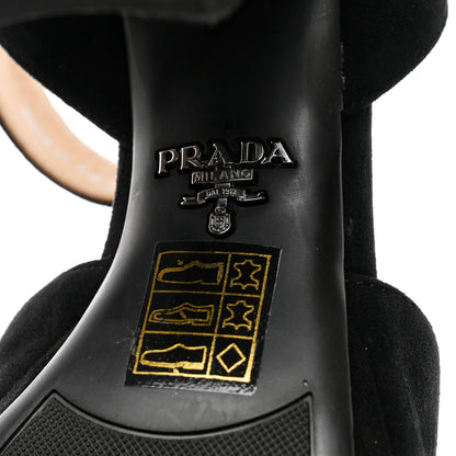 Prada Suede Platform Sandals 35 Black 8 of 8
