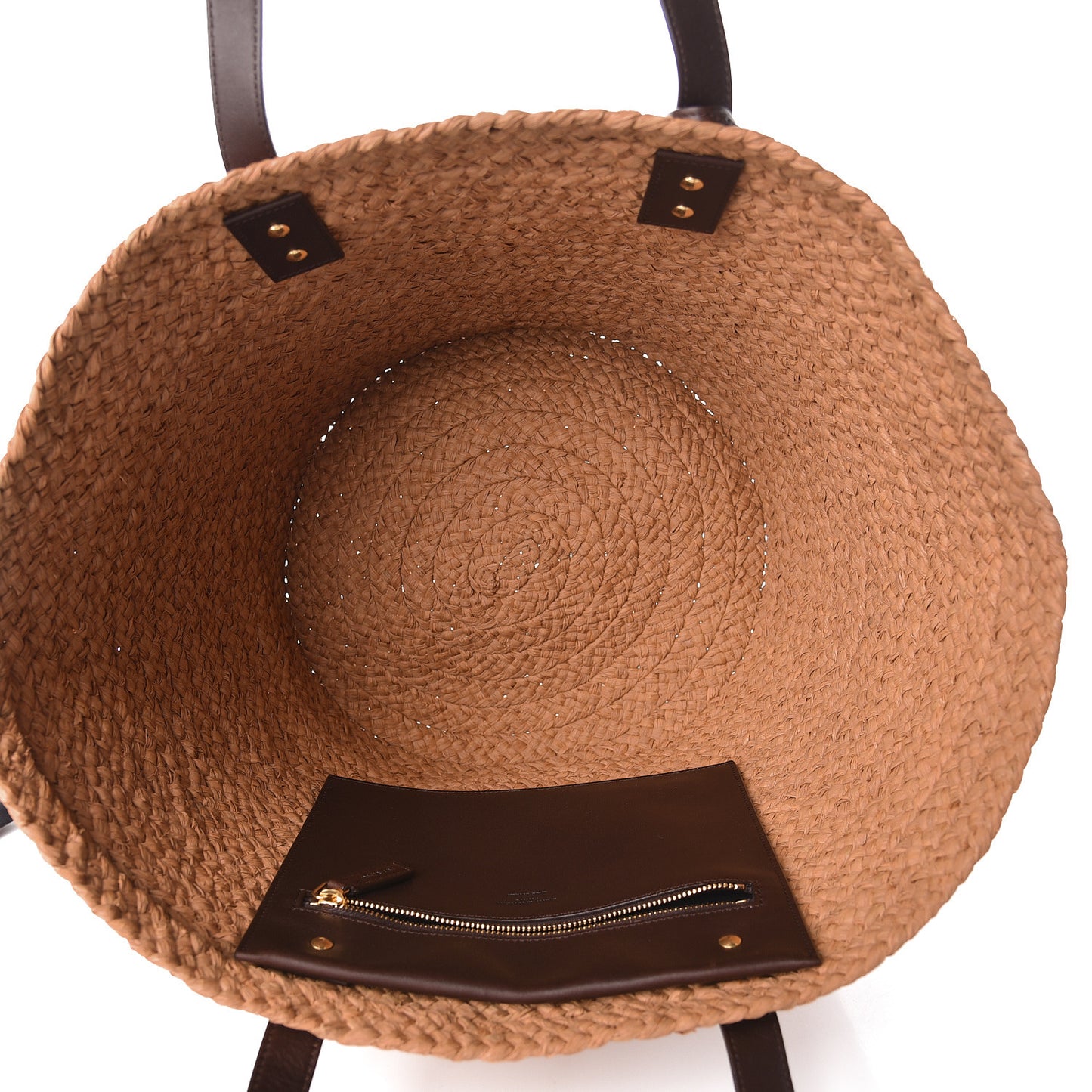 Raffia Calfskin Medium Panier Tote