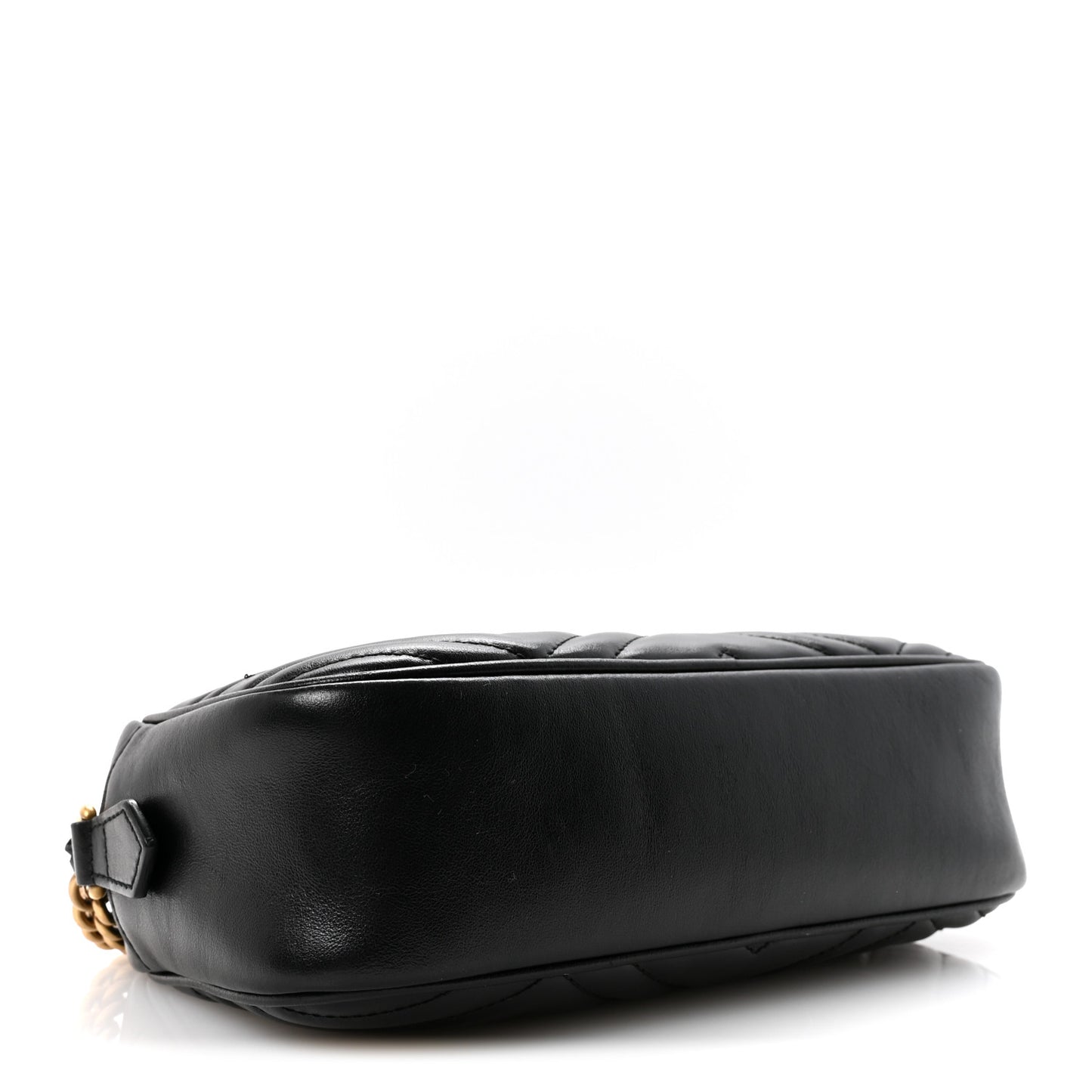Calfskin Matelasse Small GG Marmont Chain Shoulder Bag Black