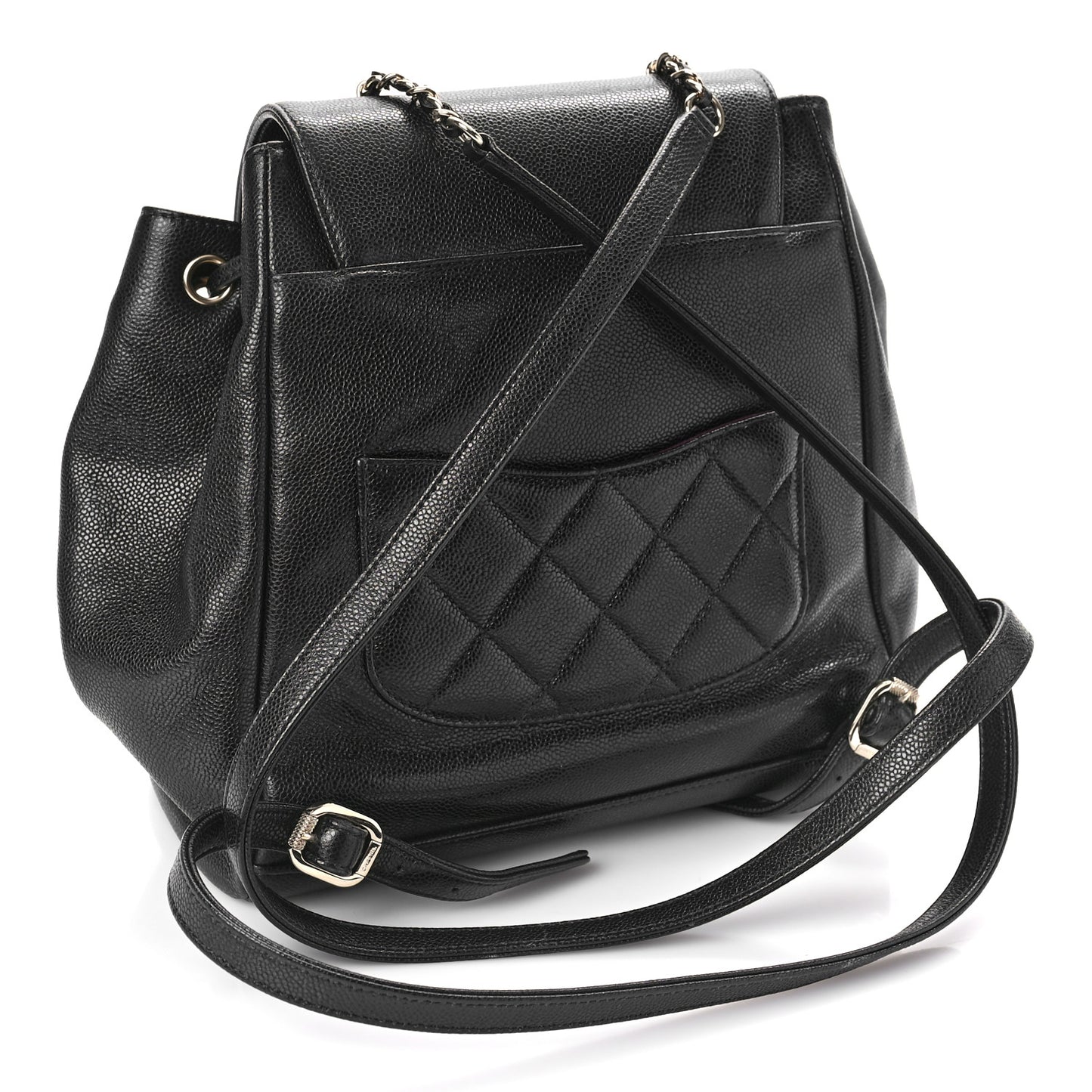 Caviar Quilted Business Affinity Backpack Black