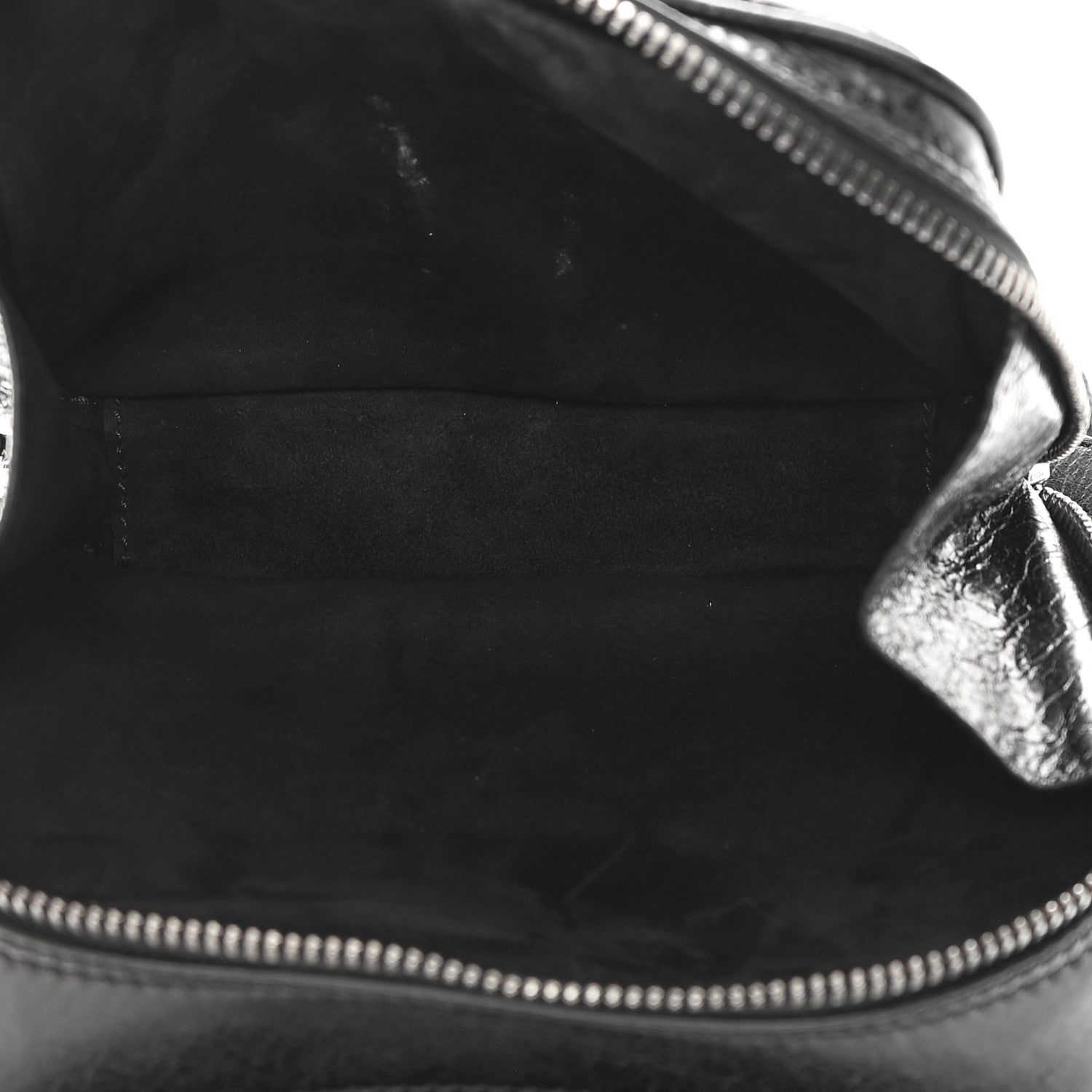 Valentino Garavani Craquele Nappa Rockstud Spike Double Zip Camera Crossbody Bag Black 5 of 13