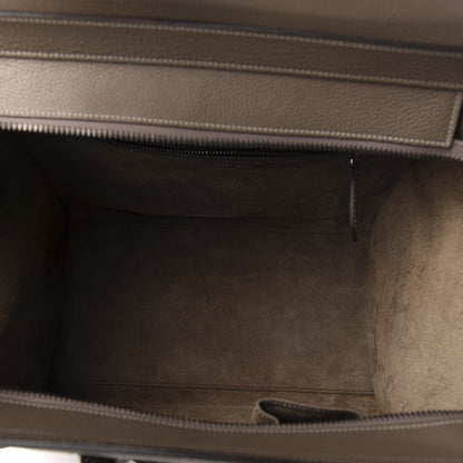 Celine Drummed Calfskin Mini Luggage Souris 5 of 9