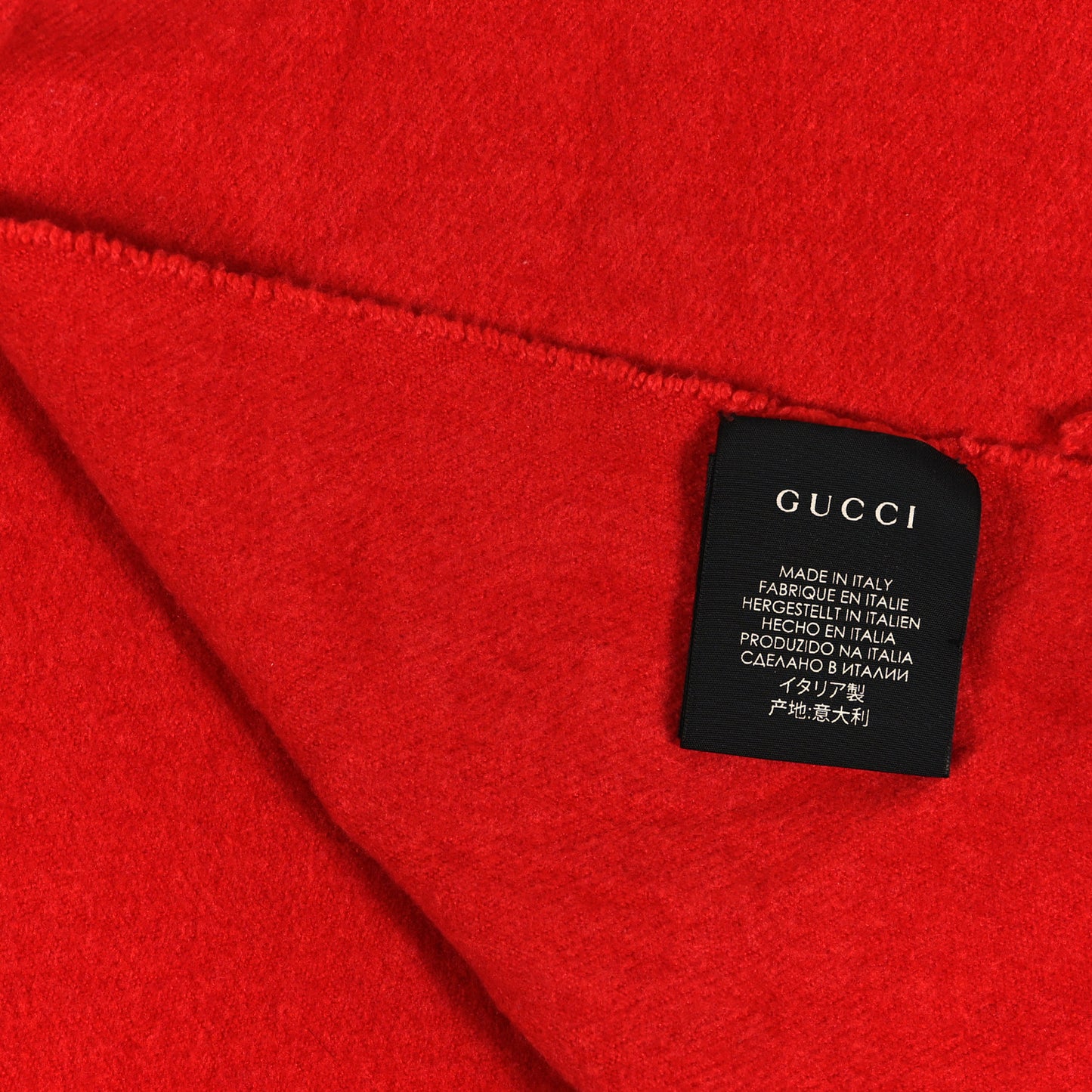 Silk Cashmere Sequins Woven Guccy Scarf Flame