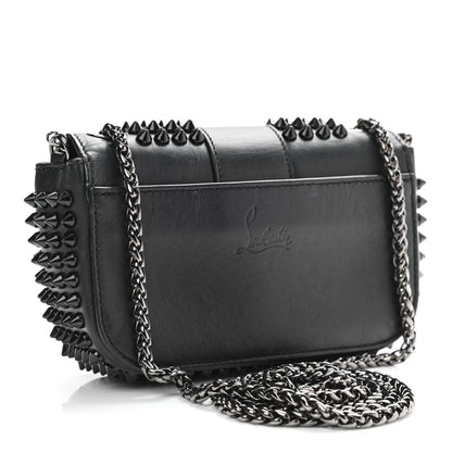 Christian Louboutin Calfskin Spikes Sweety Charity Crossbody Bag Black 3 of 12