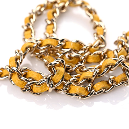 Chanel Caviar Quilted Small Clutch With Chain Yellow 18 of 18