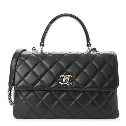 Chanel Lambskin Quilted Medium Trendy CC Flap Dual Handle Bag Black 1 of 16