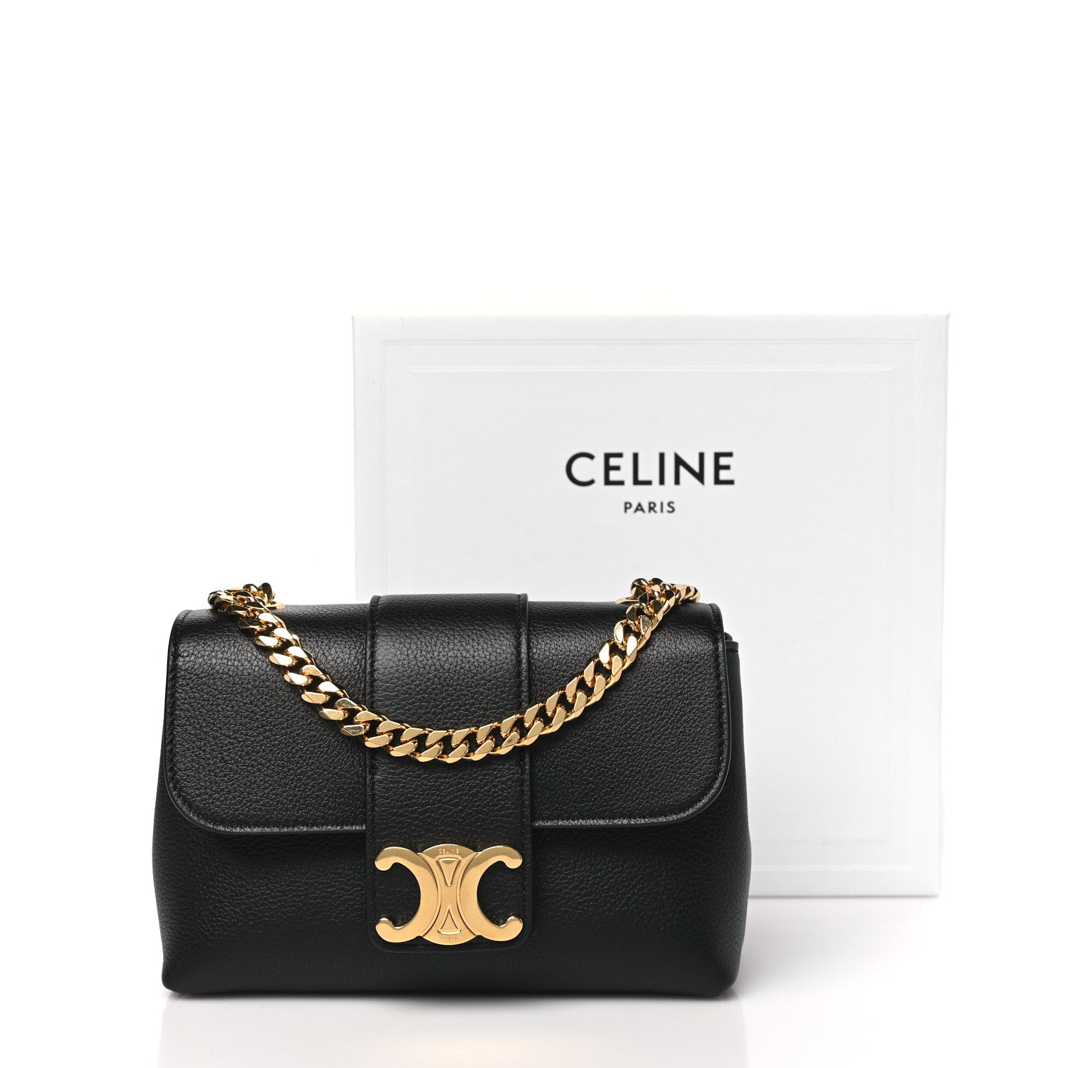 Celine Supple Calfskin Mini Victoire Bag Black 1551209 – FASHIONPHILE
