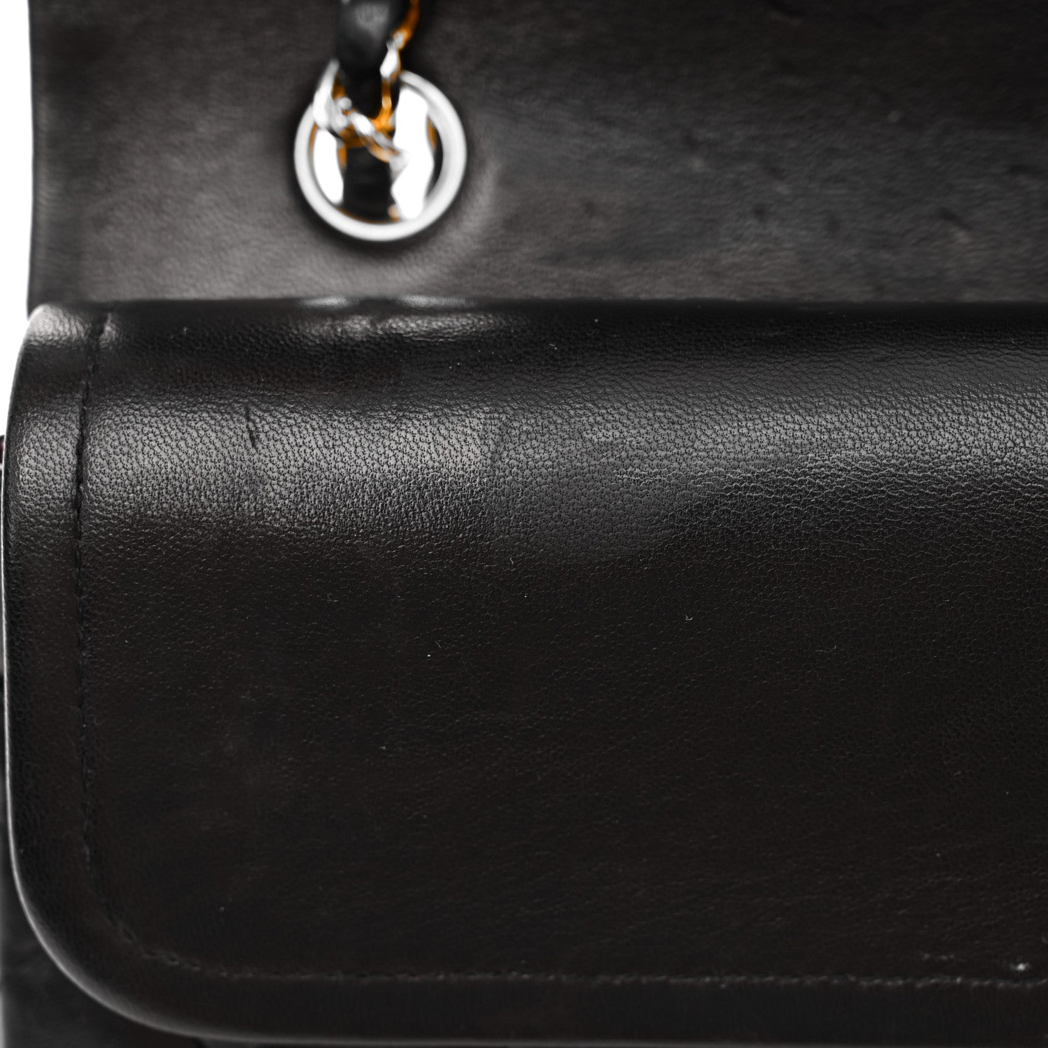 Chanel Lambskin Quilted Medium Double Flap Black 14 of 22