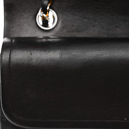Chanel Lambskin Quilted Medium Double Flap Black 14 of 22