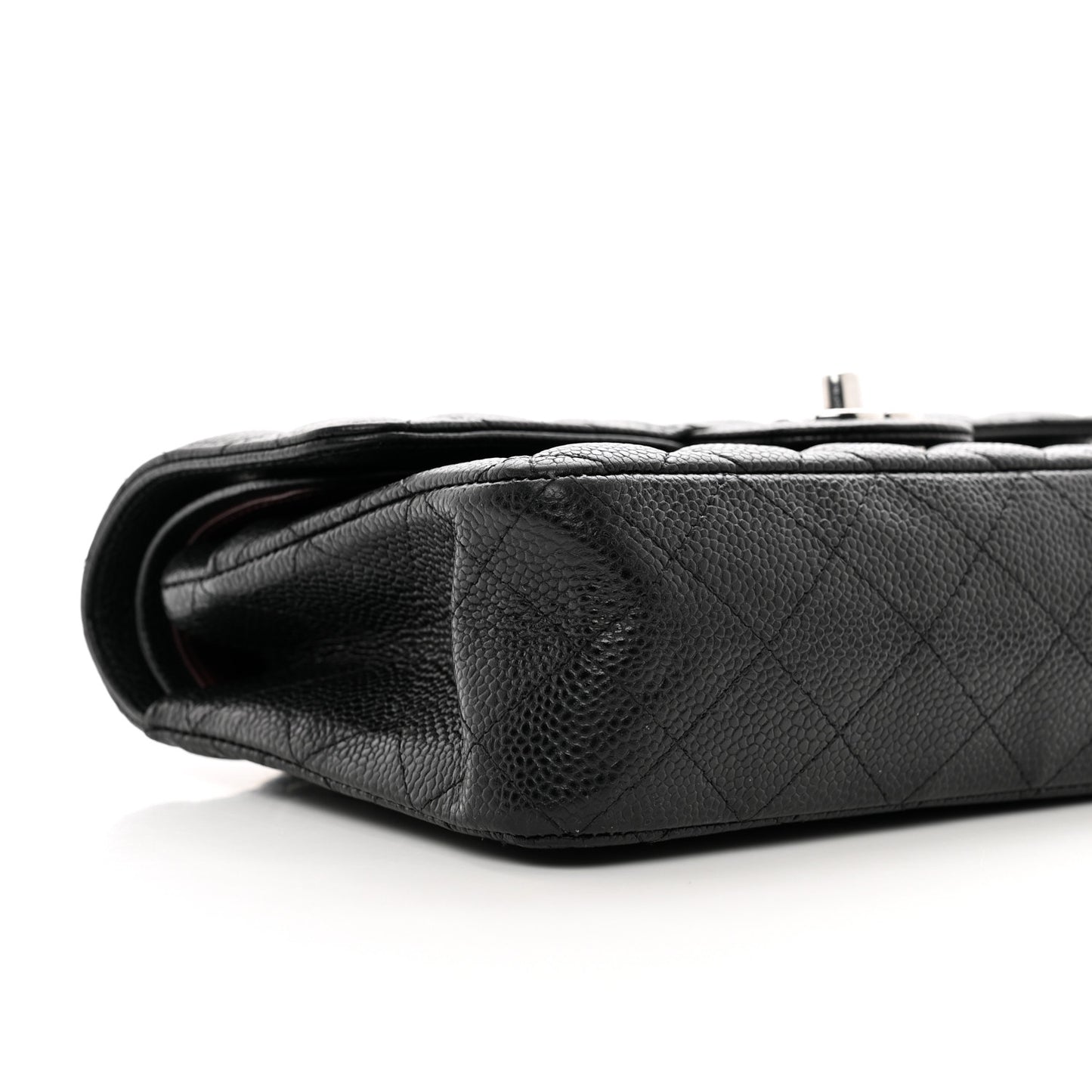 Caviar Quilted Small Double Flap Black