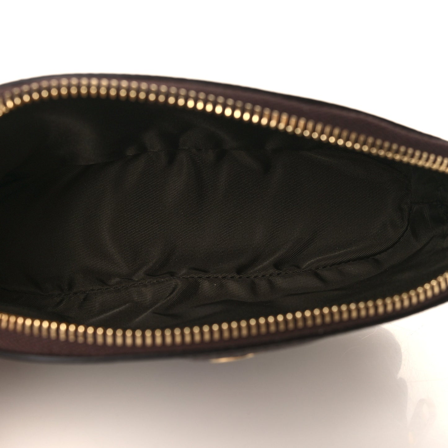 GG Supreme Monogram Textured Calfskin Web Medium Ophidia Cosmetic Case Beige Ebony New Acero