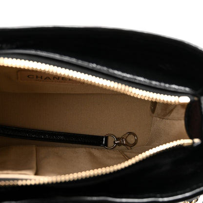 Chanel Rattan Calfskin Small Gabrielle Hobo Beige Black 5 of 10