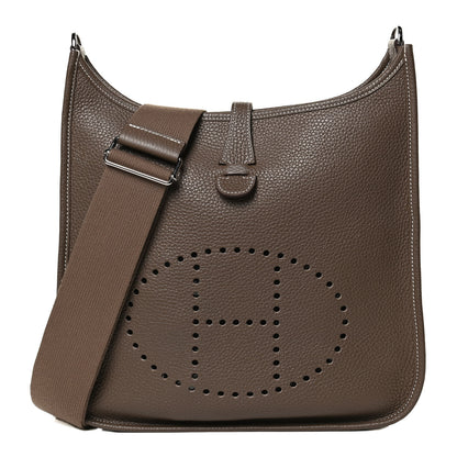 Hermes Taurillon Clemence Evelyne III PM Etoupe 1 of 11
