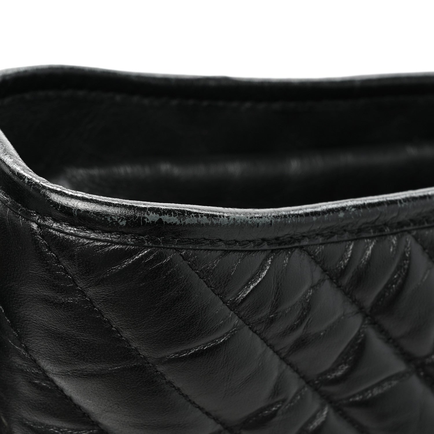 Chanel Aged Calfskin Chevron Quilted Large Gabrielle Hobo Black 12 of 18