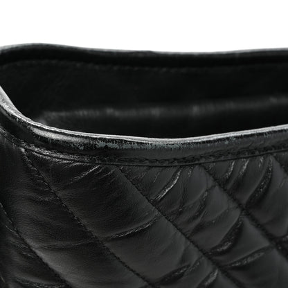 Chanel Aged Calfskin Chevron Quilted Large Gabrielle Hobo Black 12 of 18