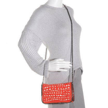 Stella McCartney Faux Leather Falabella Hearts Convertible Clutch Flame 2 of 10