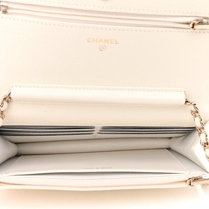 Chanel Caviar Quilted Multi Chain Wallet On Chain WOC White 5 of 12