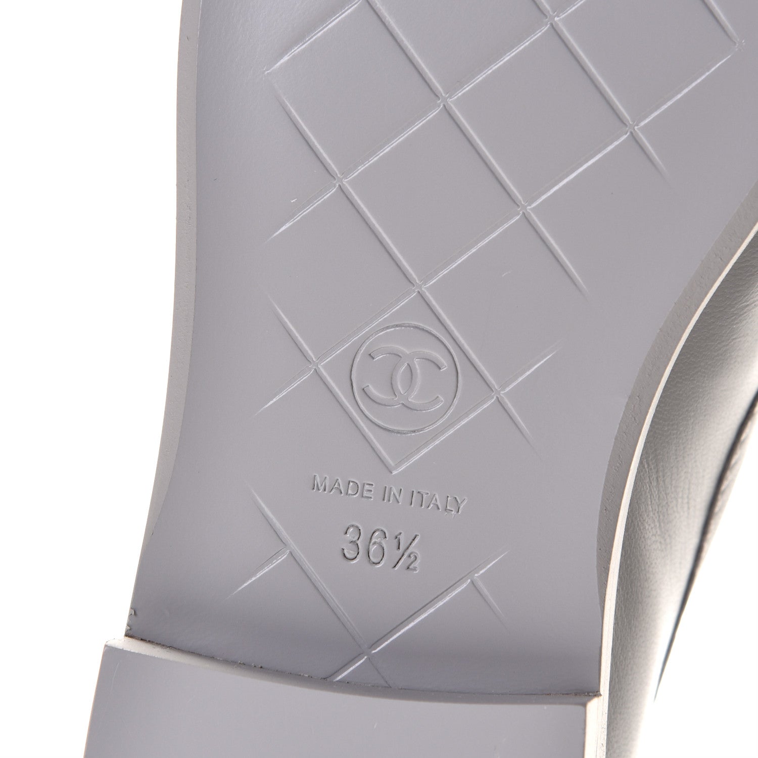 Chanel Lambskin Quilted CC Turnlock Loafers 36.5 Grey 19 of 20