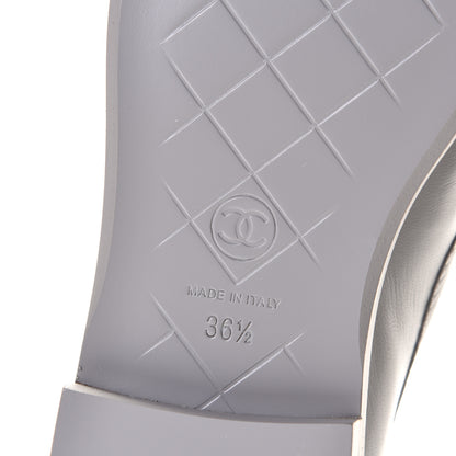 Chanel Lambskin Quilted CC Turnlock Loafers 36.5 Grey 19 of 20