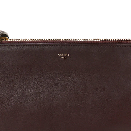 Celine Lambskin Large Trio Crossbody Bag Burgundy 9 of 11