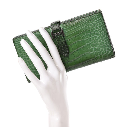 Hermes Matte Alligator Bearn Wallet Cactus 2 of 9
