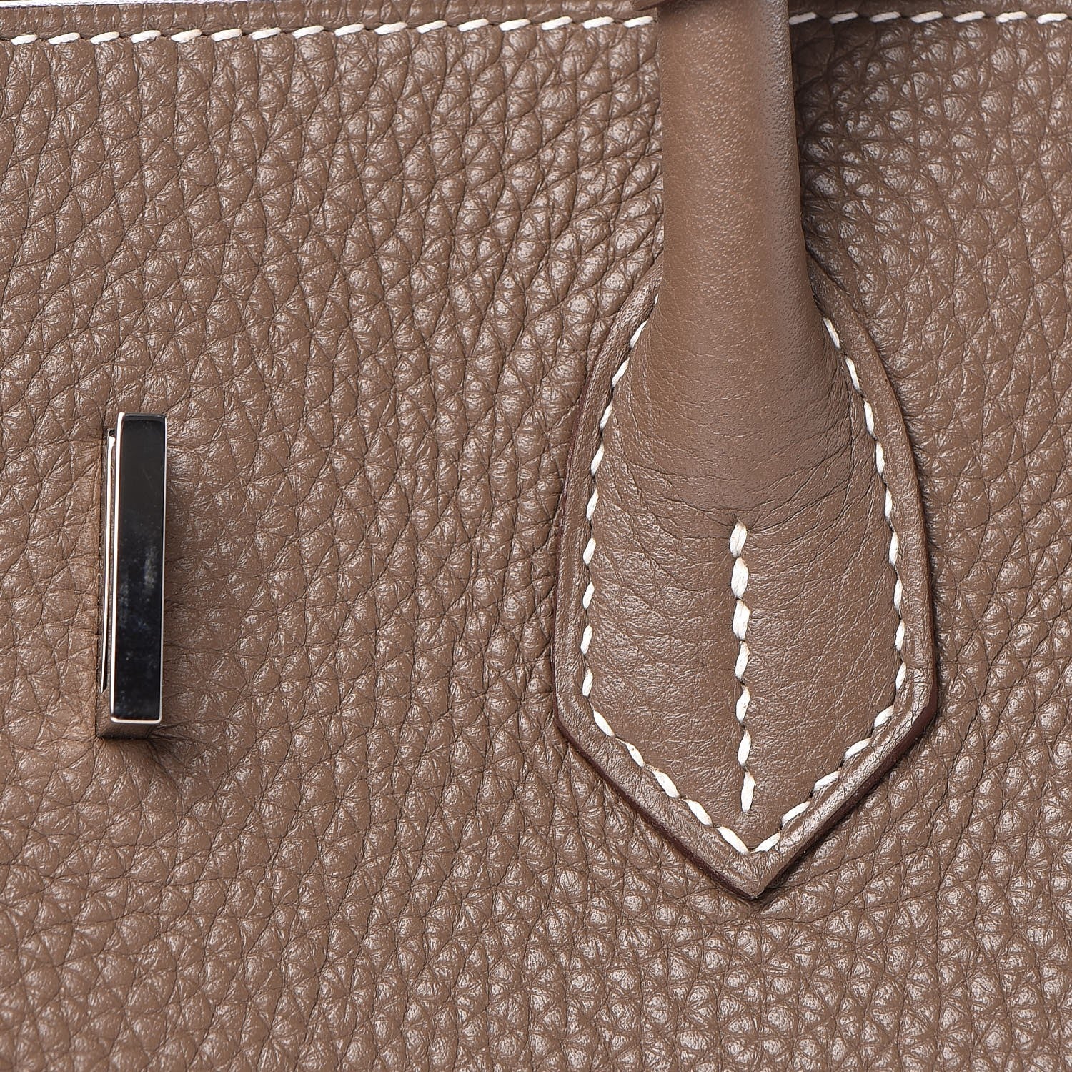 Hermes Taurillon Clemence Birkin 35 Etoupe 20 of 36