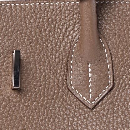 Hermes Taurillon Clemence Birkin 35 Etoupe 20 of 36