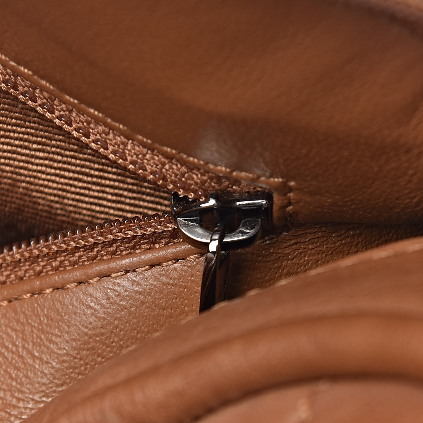 Calfskin Quilted Small Bowler Brown