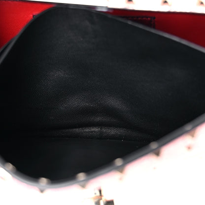 Valentino Garavani Metallic Wrinkled Lambskin Rockstud Spike Wallet on Chain Lipstick 12 of 13