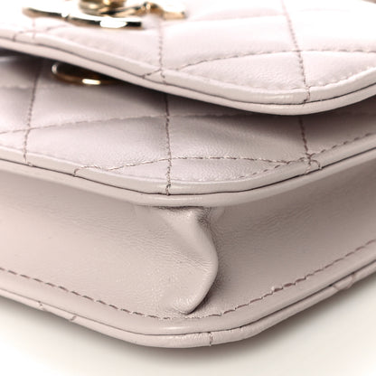 Chanel Lambskin Quilted Trendy CC Card Holder On Chain Light Pink 11 of 13