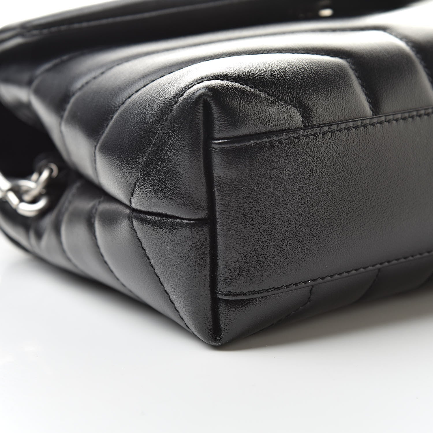 Saint Laurent Calfskin Y Quilted Monogram Toy Loulou Crossbody Bag Black 10 of 13