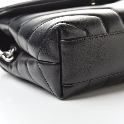 Saint Laurent Calfskin Y Quilted Monogram Toy Loulou Crossbody Bag Black 10 of 13