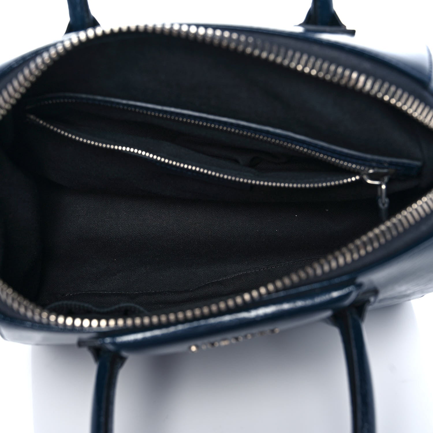 Givenchy Crinkled Patent Deerskin Small Antigona Deep Blue 4 of 8