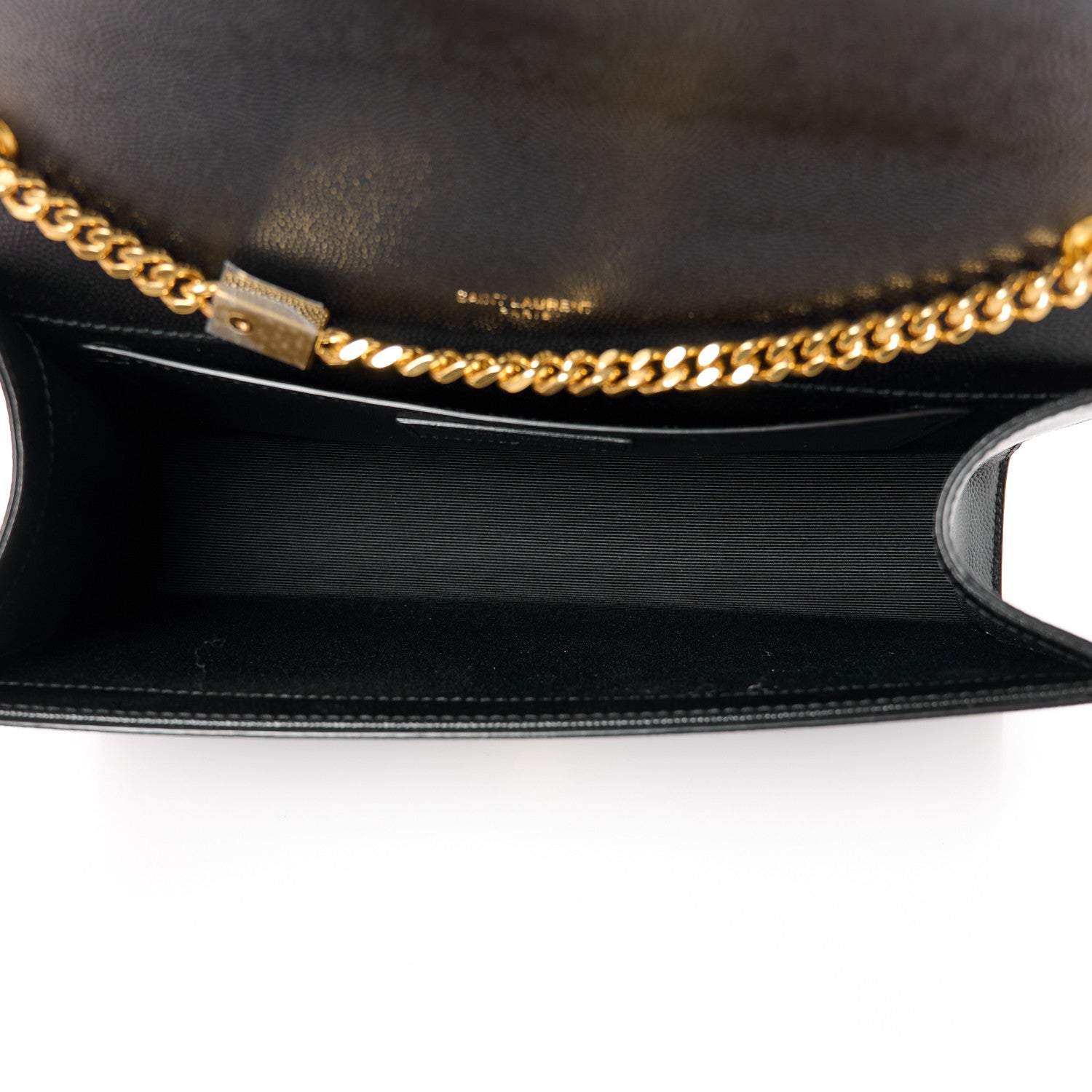 Saint Laurent Grain De Poudre Medium Classic Monogram Kate Satchel Black 5 of 11