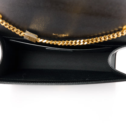 Saint Laurent Grain De Poudre Medium Classic Monogram Kate Satchel Black 5 of 11