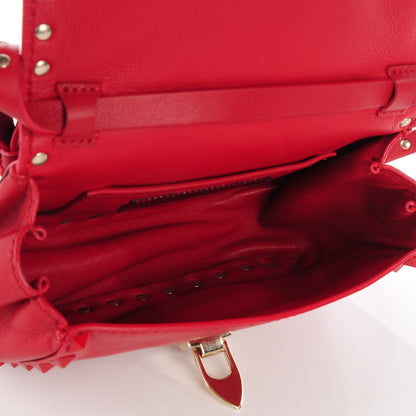 Valentino Garavani Vitello Monochrome Mini Rockstud Flap Saddle Crossbody Bag Rosso Valentino 5 of 6