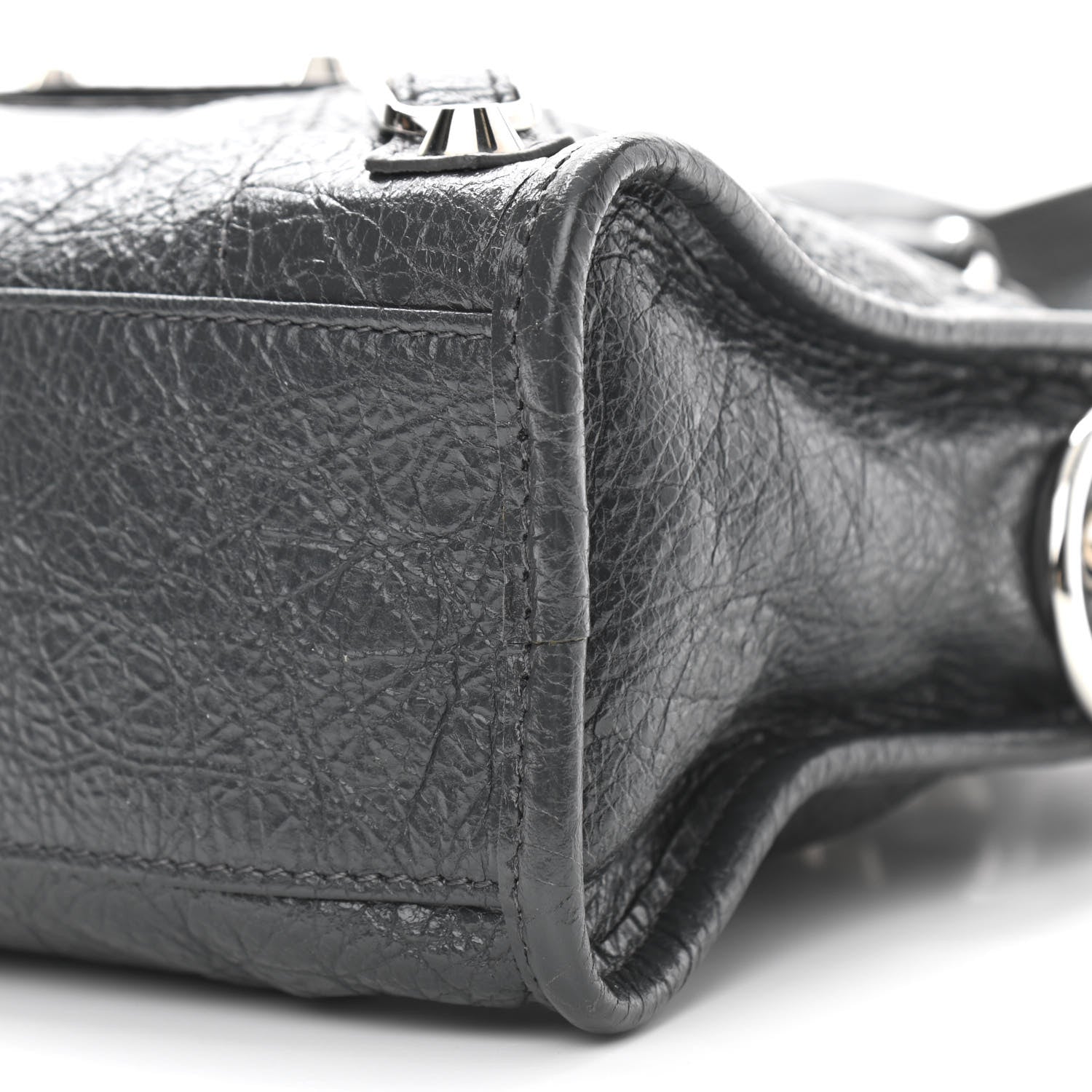 Balenciaga Agneau Classic Silver Hardware Mini City Gris Fossile 10 of 10