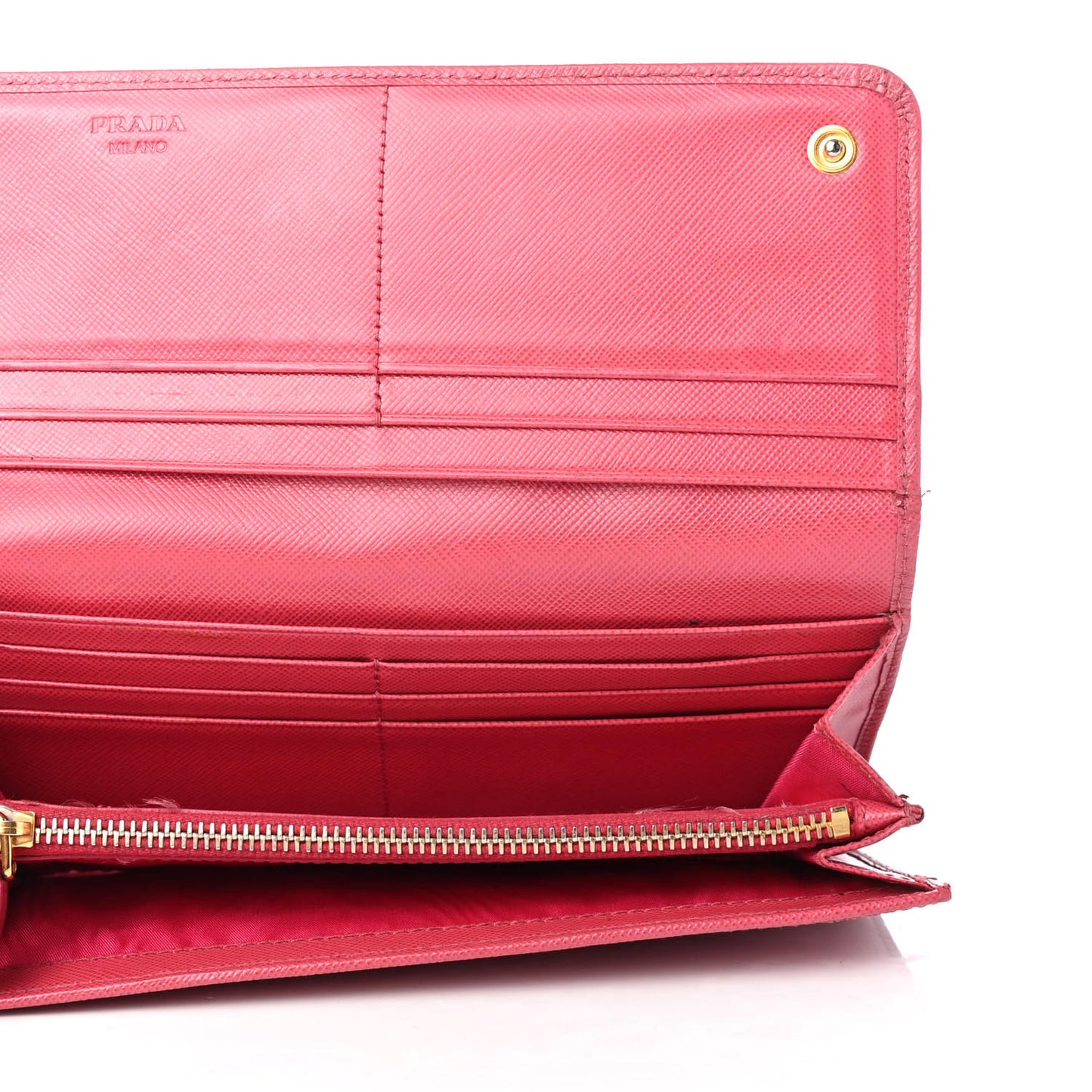 Saffiano Metal Continental Flap Wallet Peonia