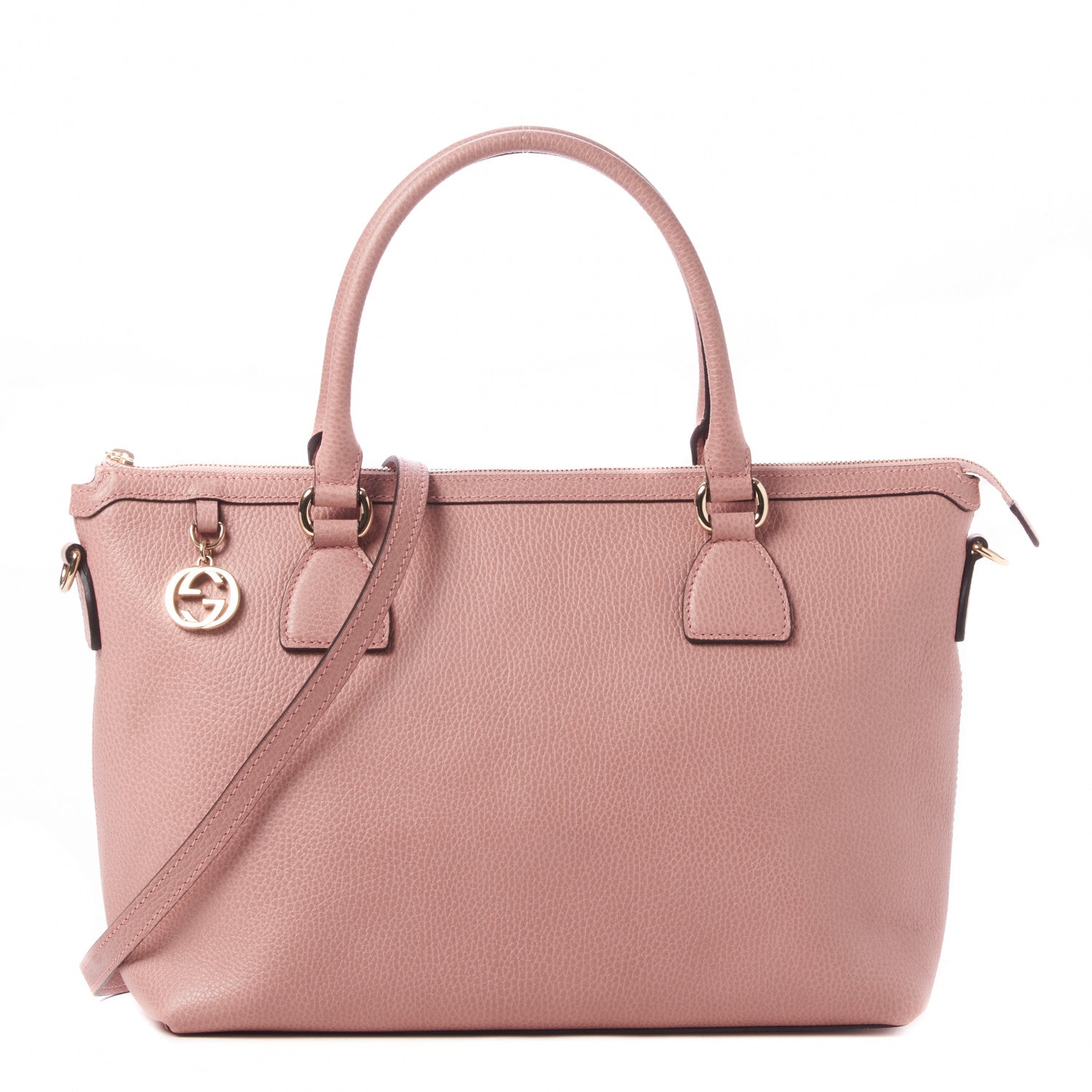 Gucci Dollar Calfskin GG Charm Satchel Soft Pink 1 of 9