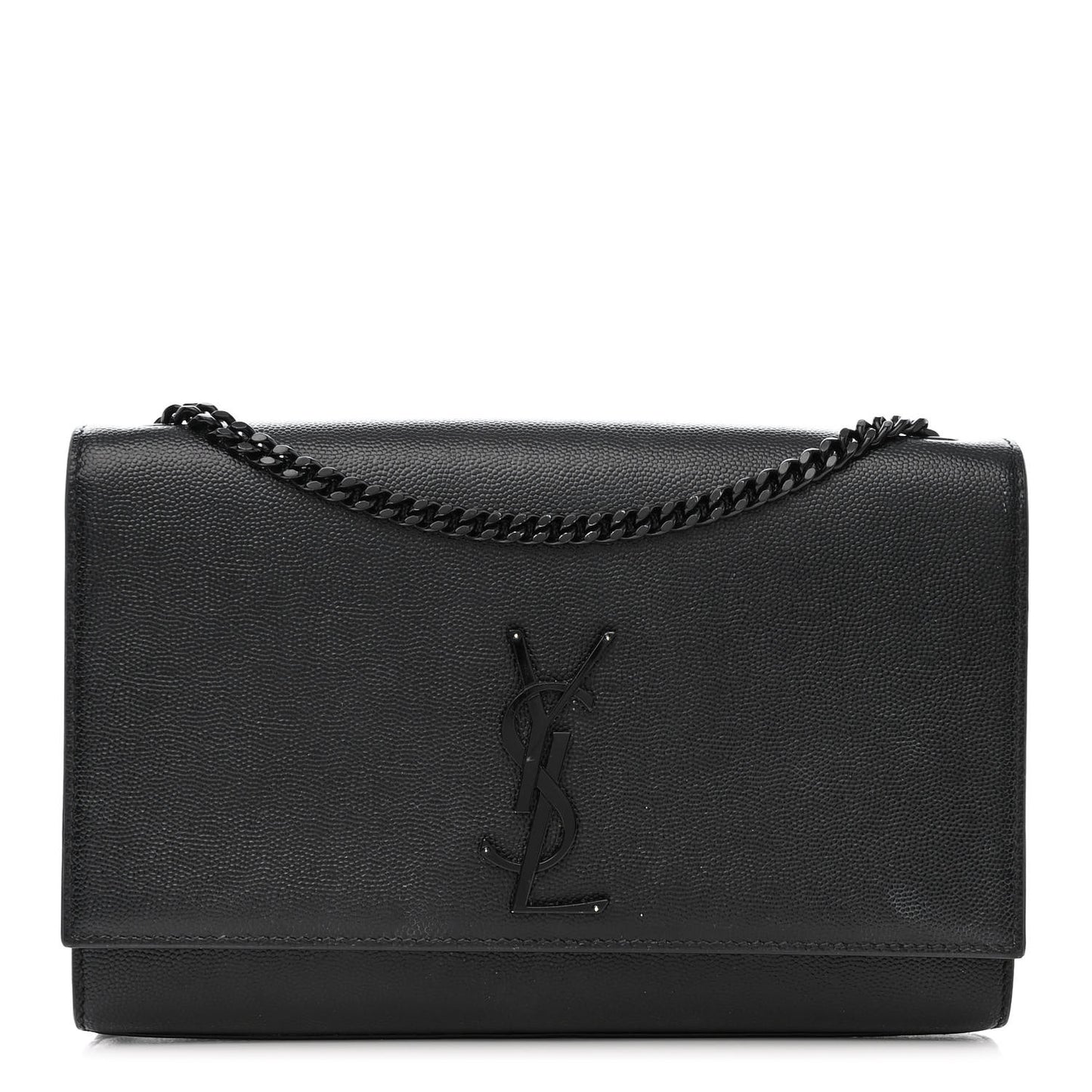 Grain De Poudre Medium Classic Monogram Monochrome Kate Satchel Black