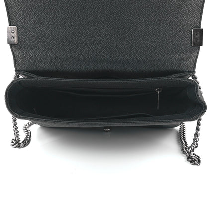 Chanel Washed Caviar Quilted Small Square Turn Around Ligne Flap Dark Grey 5 of 11