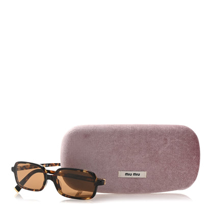 Miu Miu Acetate Rectangle Regard Sunglasses SMU11Z Camel Beige 8 of 8