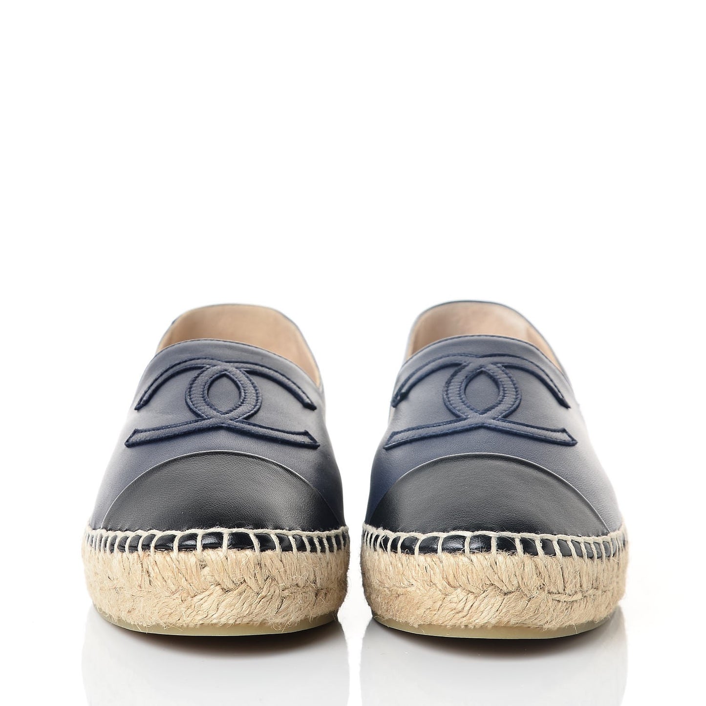 Lambskin CC Espadrilles 36 Navy Black