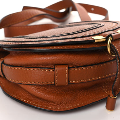 Chloe Grained Calfskin Small Marcie Saddle Bag Tan 8 of 9