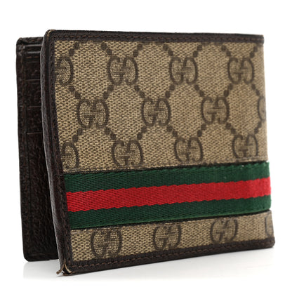 Gucci GG Plus Monogram Web Bi-Fold Wallet Dark Brown 3 of 6