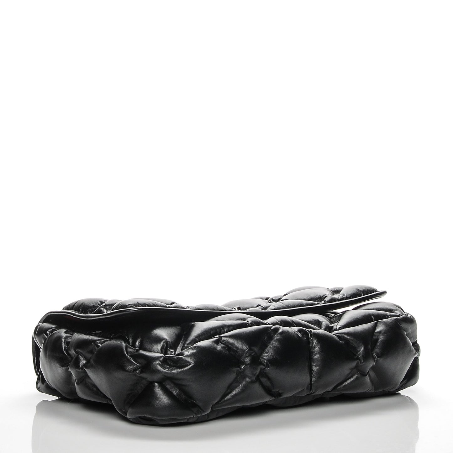 Calfskin Quilted Large Chesterfield Flap Black