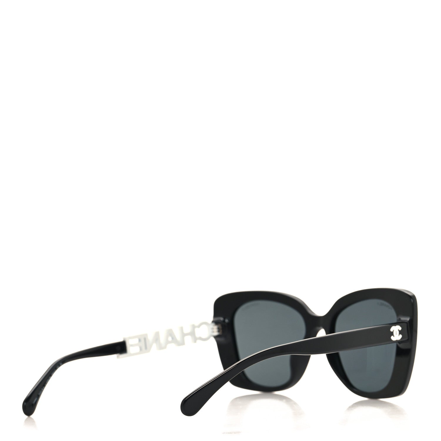 Chanel Acetate Strass Square Sunglasses 5422-B-A Black White 4 of 7