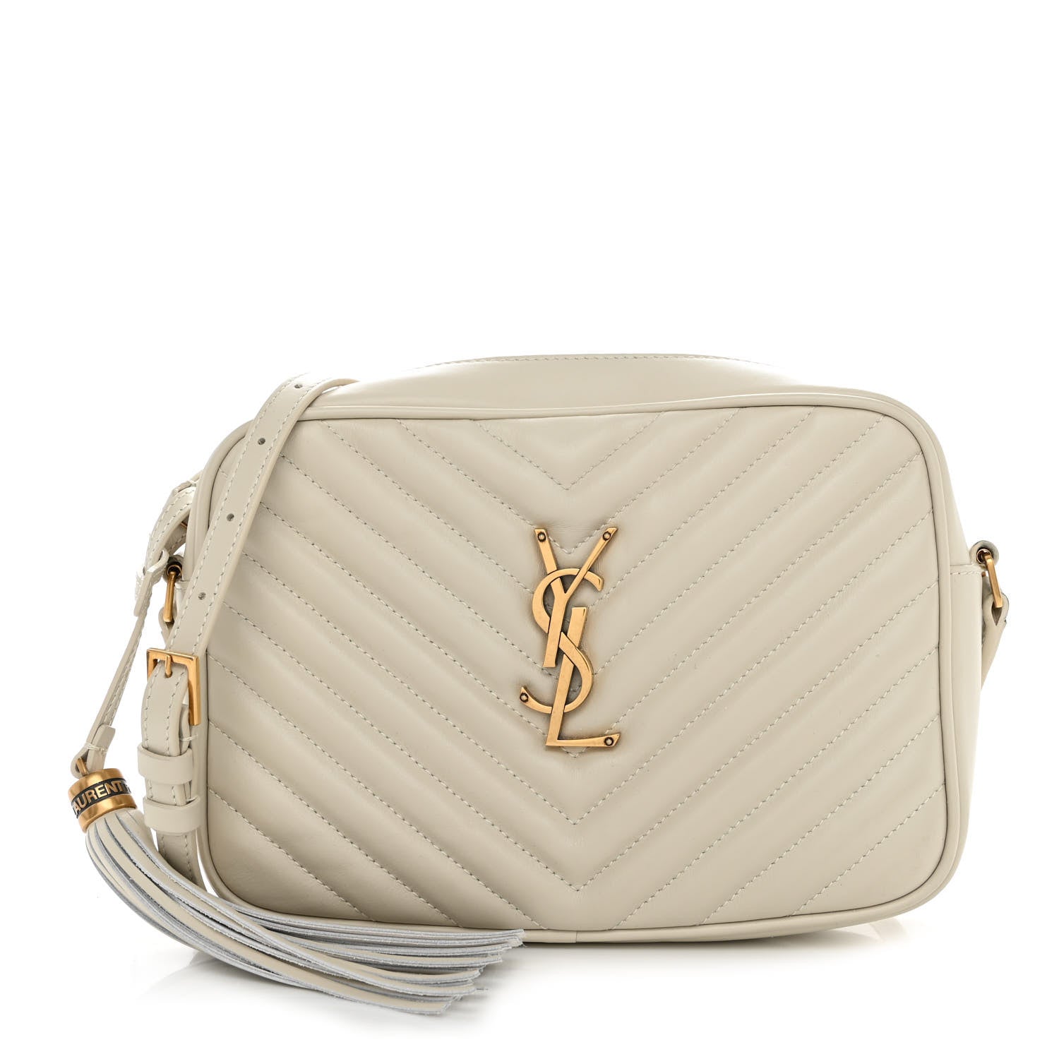 Saint Laurent Calfskin Matelasse Monogram Lou Camera Bag Blanc Vintage 1 of 9