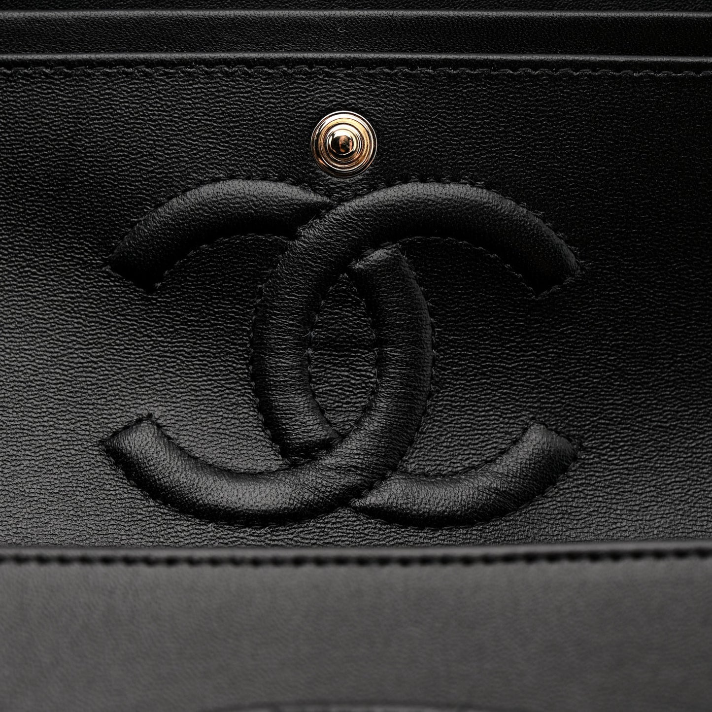 Lambskin Quilted Medium Hollywood Charms Double Flap Black